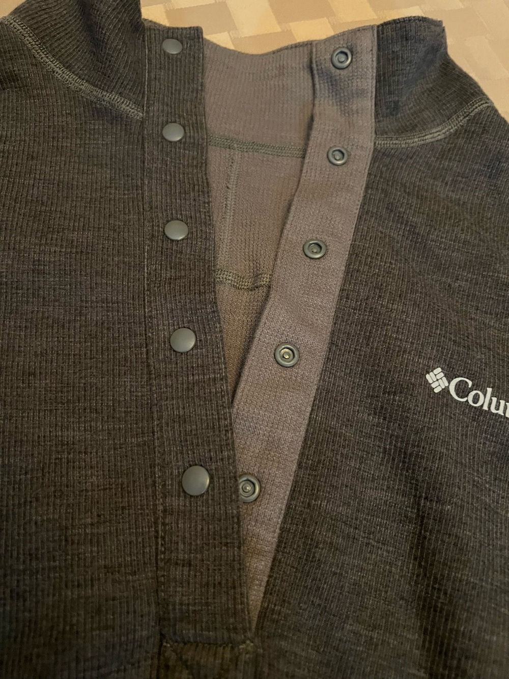 Men’s Grey Columbia Raven Ridge Reversible Pullover M